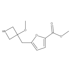 Methyl 5-[(3-methoxyazetidin-3-yl)methyl]furan-2-carboxylate结构式
