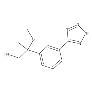 2-methoxy-2-[3-(1H-1,2,3,4-tetrazol-5-yl)phenyl]propan-1-amine结构式