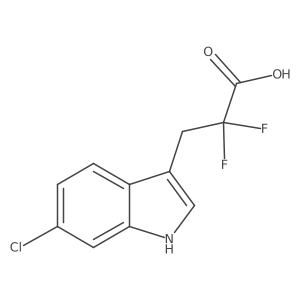 3-(6-chloro-1H-indol-3-yl)-2,2-difluoropropanoic acid Structure