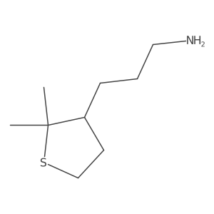 3-(2,2-Dimethylthiolan-3-yl)propan-1-amine Structure