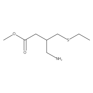 Methyl 4-amino-3-[(ethylsulfanyl)methyl]butanoate结构式