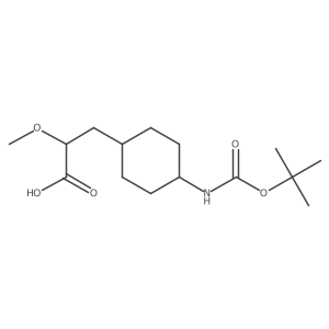 3-(4-{[(Tert-butoxy)carbonyl]amino}cyclohexyl)-2-methoxypropanoic acid Structure