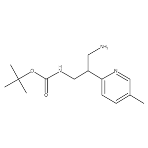 tert-butyl N-[3-amino-2-(5-methylpyridin-2-yl)propyl]carbamate Structure