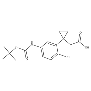 2-[1-(5-{[(Tert-butoxy)carbonyl]amino}-2-hydroxyphenyl)cyclopropyl]acetic acid结构式