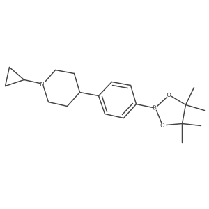 1-Cyclopropyl-4-[4-(4,4,5,5-tetramethyl-1,3,2-dioxaborolan-2-yl)phenyl]piperidine Structure