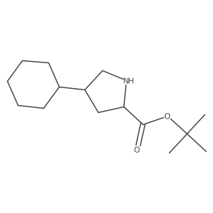 Tert-butyl 4-cyclohexylpyrrolidine-2-carboxylate Structure