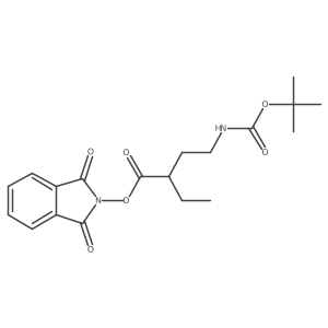 1,3-dioxo-2,3-dihydro-1H-isoindol-2-yl 4-{[(tert-butoxy)carbonyl]amino}-2-ethylbutanoate结构式