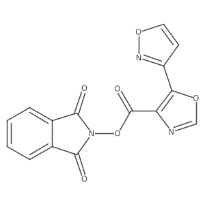 1,3-dioxo-2,3-dihydro-1H-isoindol-2-yl 5-(1,2-oxazol-3-yl)-1,3-oxazole-4-carboxylate结构式