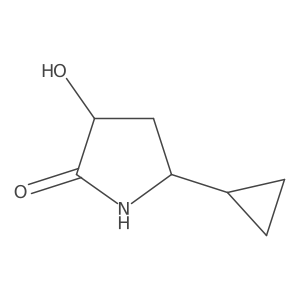 5-Cyclopropyl-3-hydroxy-pyrrolidin-2-one结构式