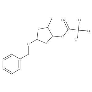 rac-(1R,2R,4R)-4-(benzyloxy)-2-methylcyclopentyl 2,2,2-trichloroethanecarboximidate结构式