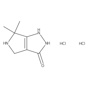 6,6-Dimethyl-1,2,4,5-tetrahydropyrrolo[3,4-c]pyrazol-3-one;dihydrochloride结构式