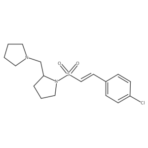 1-[2-(4-Chlorophenyl)ethenesulfonyl]-2-[(pyrrolidin-1-yl)methyl]pyrrolidine结构式