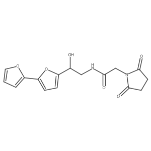 N-(2-{[2,2'-bifuran]-5-yl}-2-hydroxyethyl)-2-(2,5-dioxopyrrolidin-1-yl)acetamide结构式
