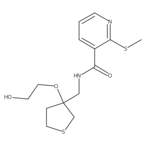 N-((3-(2-hydroxyethoxy)tetrahydrothiophen-3-yl)methyl)-2-(methylthio)nicotinamide Structure