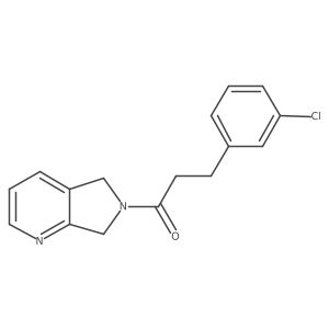 3-(3-chlorophenyl)-1-(5H-pyrrolo[3,4-b]pyridin-6(7H)-yl)propan-1-one Structure