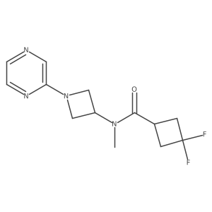3,3-Difluoro-N-methyl-N-(1-pyrazin-2-ylazetidin-3-yl)cyclobutane-1-carboxamide Structure