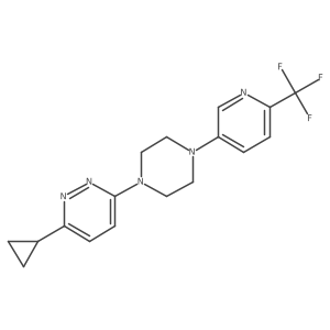 3-Cyclopropyl-6-{4-[6-(trifluoromethyl)pyridin-3-yl]piperazin-1-yl}pyridazine Structure