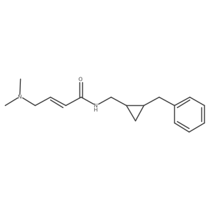 (2E)-N-[(2-benzylcyclopropyl)methyl]-4-(dimethylamino)but-2-enamide Structure