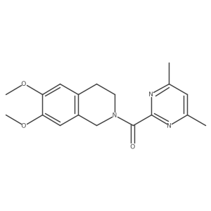(6,7-Dimethoxy-3,4-dihydro-1H-isoquinolin-2-yl)-(4,6-dimethylpyrimidin-2-yl)methanone结构式