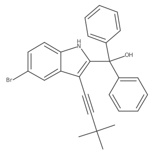 (5-Bromo-3-(3,3-dimethylbut-1-yn-1-yl)-1H-indol-2-yl)diphenylmethanol Structure
