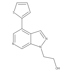 2-[4-(thiophen-2-yl)-1H-pyrazolo[3,4-c]pyridin-1-yl]ethan-1-ol结构式