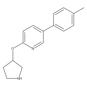 5-(4-Methylphenyl)-2-(pyrrolidin-3-yloxy)pyridine结构式