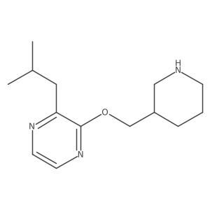 2-(2-Methylpropyl)-3-[(piperidin-3-yl)methoxy]pyrazine Structure