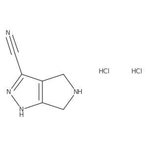 2,4,5,6-Tetrahydropyrrolo[3,4-c]pyrazole-3-carbonitrile dihydrochloride Structure
