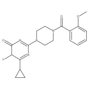 6-cyclopropyl-5-fluoro-2-[4-(2-methoxybenzoyl)piperazin-1-yl]-5H-pyrimidin-4-one Structure
