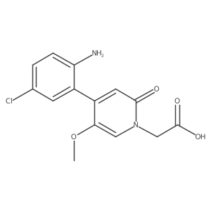 4-(2-Amino-5-chlorophenyl)-5-methoxy-2-oxo-1(2h)-pyridineacetic acid Structure