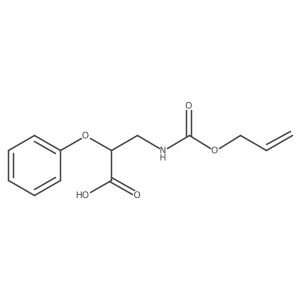 (2R)-3-(allyloxycarbonylamino)-2-phenoxy-propanoic acid结构式