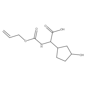 2-(3-Hydroxycyclopentyl)-2-{[(prop-2-en-1-yloxy)carbonyl]amino}acetic acid Structure