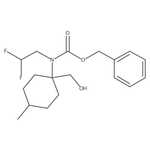 benzyl N-(2,2-difluoroethyl)-N-[1-(hydroxymethyl)-4-methylcyclohexyl]carbamate结构式