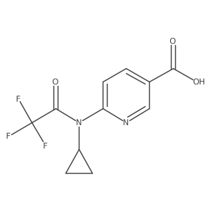 6-(N-cyclopropyl-2,2,2-trifluoroacetamido)pyridine-3-carboxylic acid结构式
