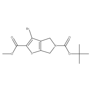 5-tert-butyl 2-methyl 3-bromo-4H,5H,6H-thieno[2,3-c]pyrrole-2,5-dicarboxylate Structure