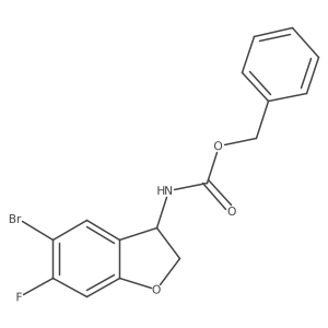 benzyl N-(5-bromo-6-fluoro-2,3-dihydro-1-benzofuran-3-yl)carbamate Structure