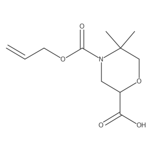 5,5-Dimethyl-4-[(prop-2-en-1-yloxy)carbonyl]morpholine-2-carboxylic acid Structure