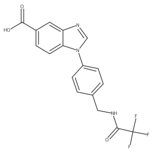 1-{4-[(2,2,2-trifluoroacetamido)methyl]phenyl}-1H-1,3-benzodiazole-5-carboxylic acid结构式