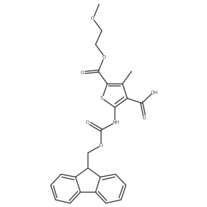 2-({[(9H-fluoren-9-yl)methoxy]carbonyl}amino)-5-[(2-methoxyethoxy)carbonyl]-4-methylthiophene-3-carboxylic acid Structure