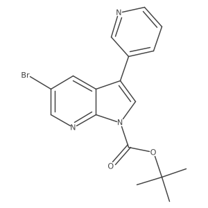 1,1-Dimethylethyl 5-bromo-3-(3-pyridinyl)-1H-pyrrolo[2,3-b]pyridine-1-carboxylate Structure