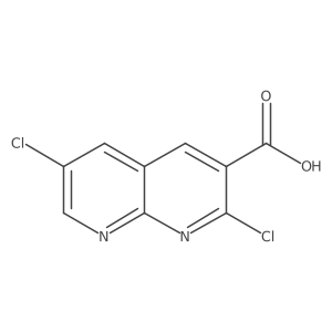 2,6-Dichloro-1,8-naphthyridine-3-carboxylic acid结构式