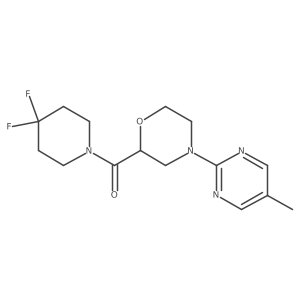 2-(4,4-Difluoropiperidine-1-carbonyl)-4-(5-methylpyrimidin-2-yl)morpholine Structure