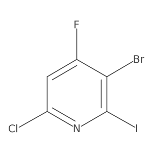 3-Bromo-6-chloro-4-fluoro-2-iodopyridine结构式