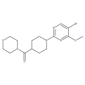 4-[1-(5-Bromo-4-methoxypyrimidin-2-yl)piperidine-4-carbonyl]thiomorpholine Structure