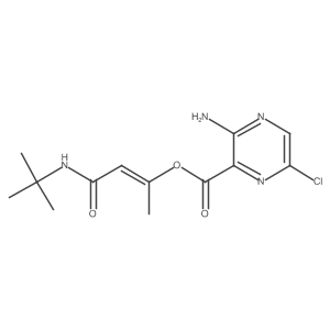 1-(tert-Butylcarbamoyl)prop-1-en-2-yl 3-amino-6-chloropyrazine-2-carboxylate结构式