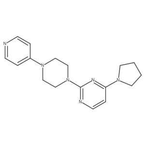 2-[4-(Pyridin-4-yl)piperazin-1-yl]-4-(pyrrolidin-1-yl)pyrimidine结构式