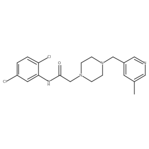 N-(2,5-dichlorophenyl)-2-{4-[(5-methylpyridin-3-yl)methyl]piperazin-1-yl}acetamide Structure