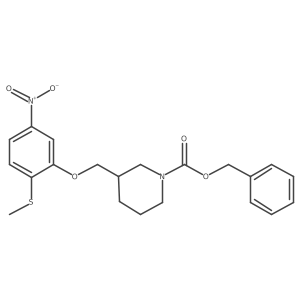 Phenylmethyl 3-[[2-(methylthio)-5-nitrophenoxy]methyl]-1-piperidinecarboxylate Structure