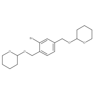 2-Bromo-1,4-bis[(tetrahydropyran-2-yl)oxymethyl]benzene结构式
