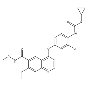 4-[3-Chloro-4-[[(cyclopropylamino)carbonyl]amino]phenoxy]-N,7-dimethoxy-6-quinolinecarboxamide Structure